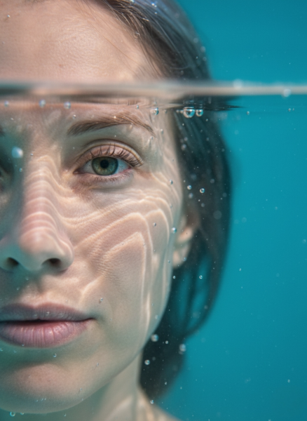 Drowning Conceptual underwater image representing the struggle to keep up with life while living with chronic illness.